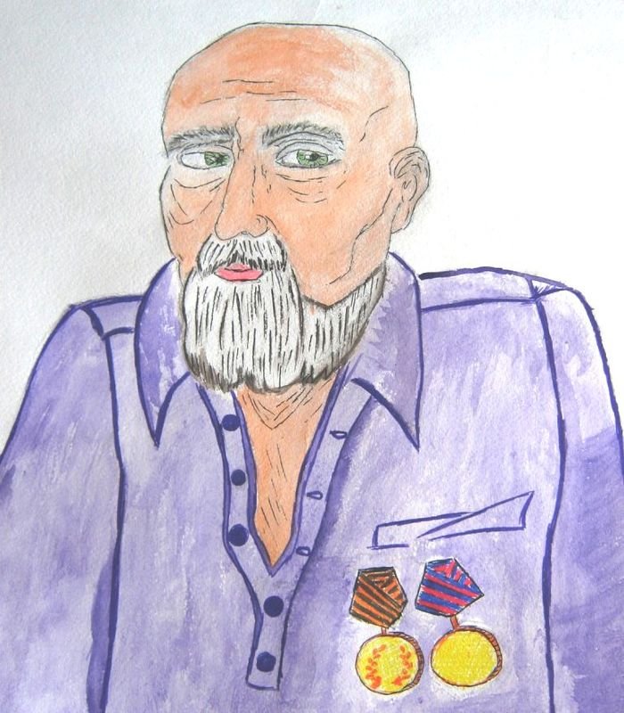 Портрет дедушки детские рисунки