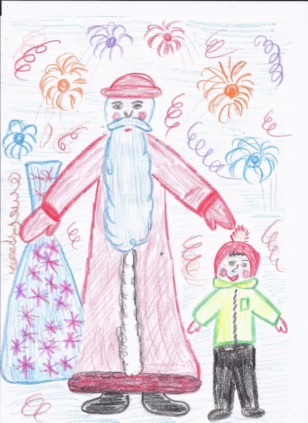 Рисование с детьми дед Мороз
