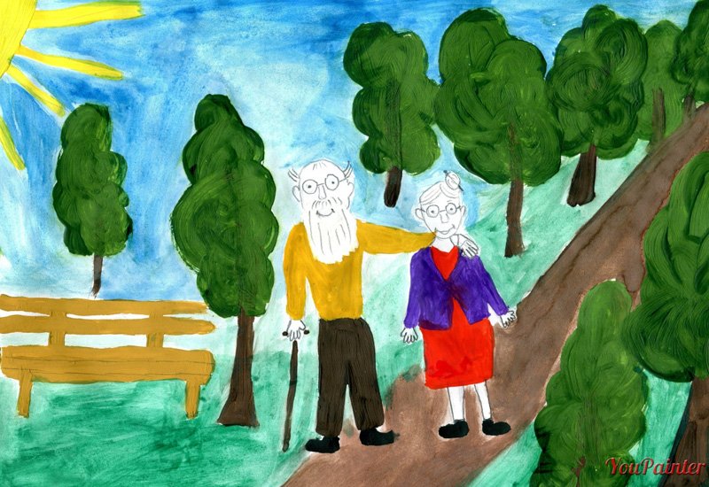 Рисунок на тему пожилые люди