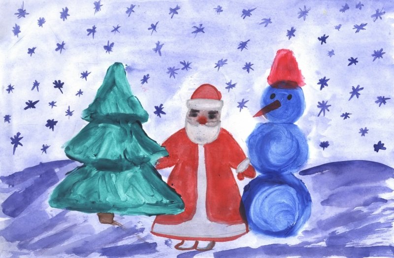 Рисование Деда Мороза в подготовительной группе