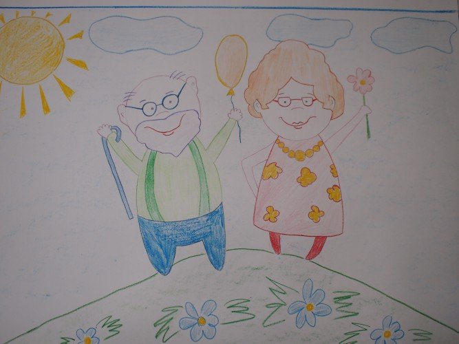 Детские рисунки бабушки и дедушки