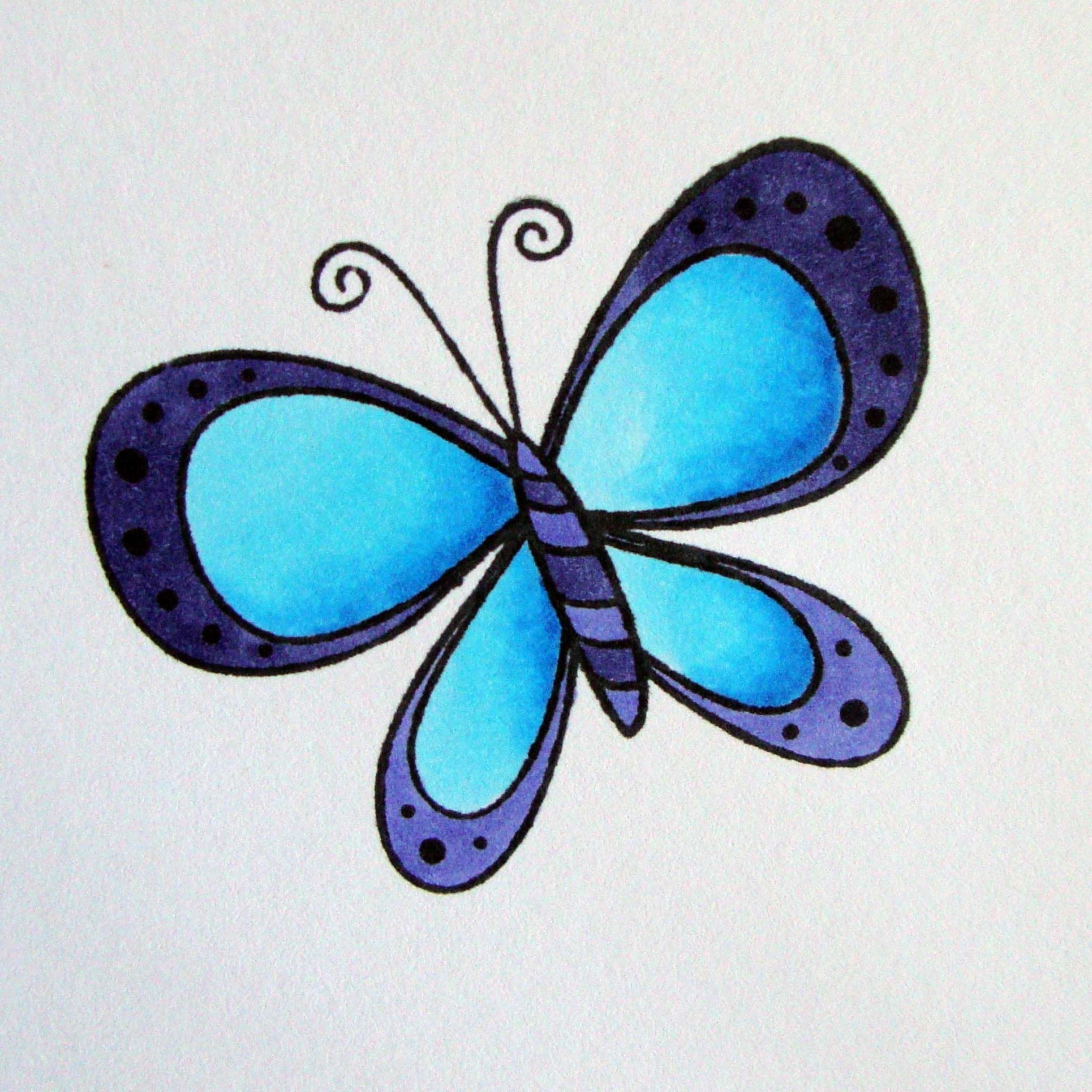 Бабочка для рисования детям