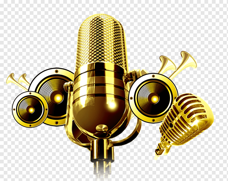 Микрофон золотистый