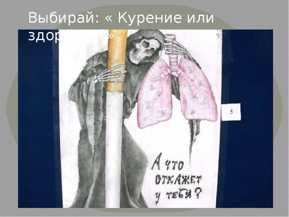 Плакат против курения
