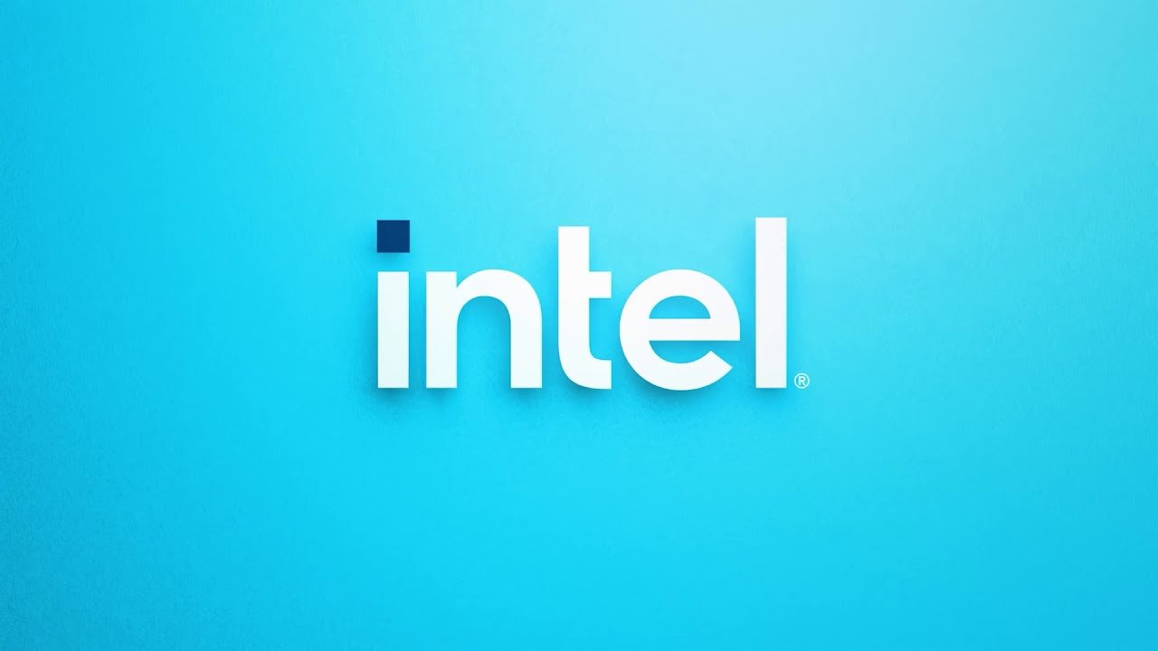 Intel logo белый