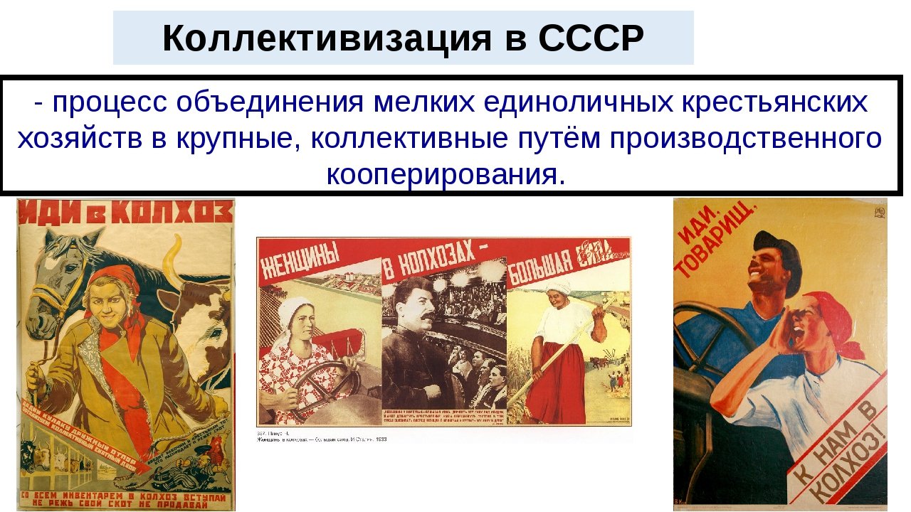 Коллективизация сельского хозяйства в 30-е годы