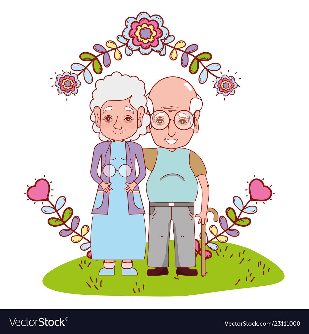 Рисунок на годовщину свадьбы бабушке и дедушке