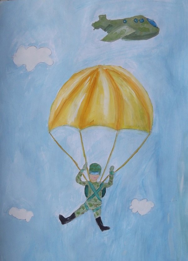 Рисование парашютисты