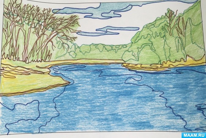 Детские рисунки реки