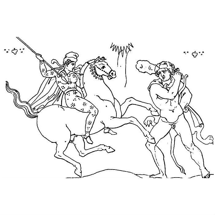 12 Подвигов Геракла пояс Ипполиты рисунок