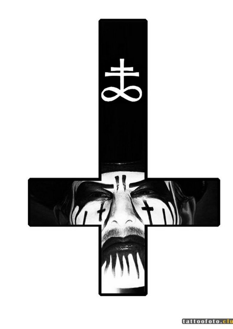 Татуировка перевернутый крест