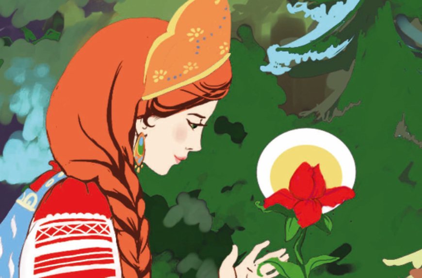 Рисунок к сказке Аленький цветочек
