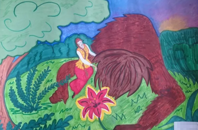 Иллюстрация к сказке Аленький цветочек Аксаков простые