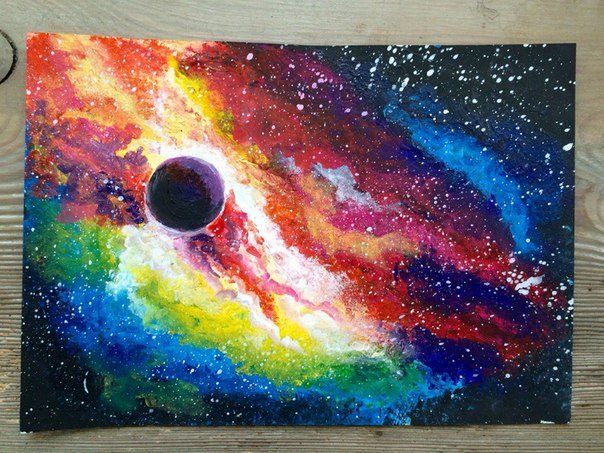 Картина космос красками