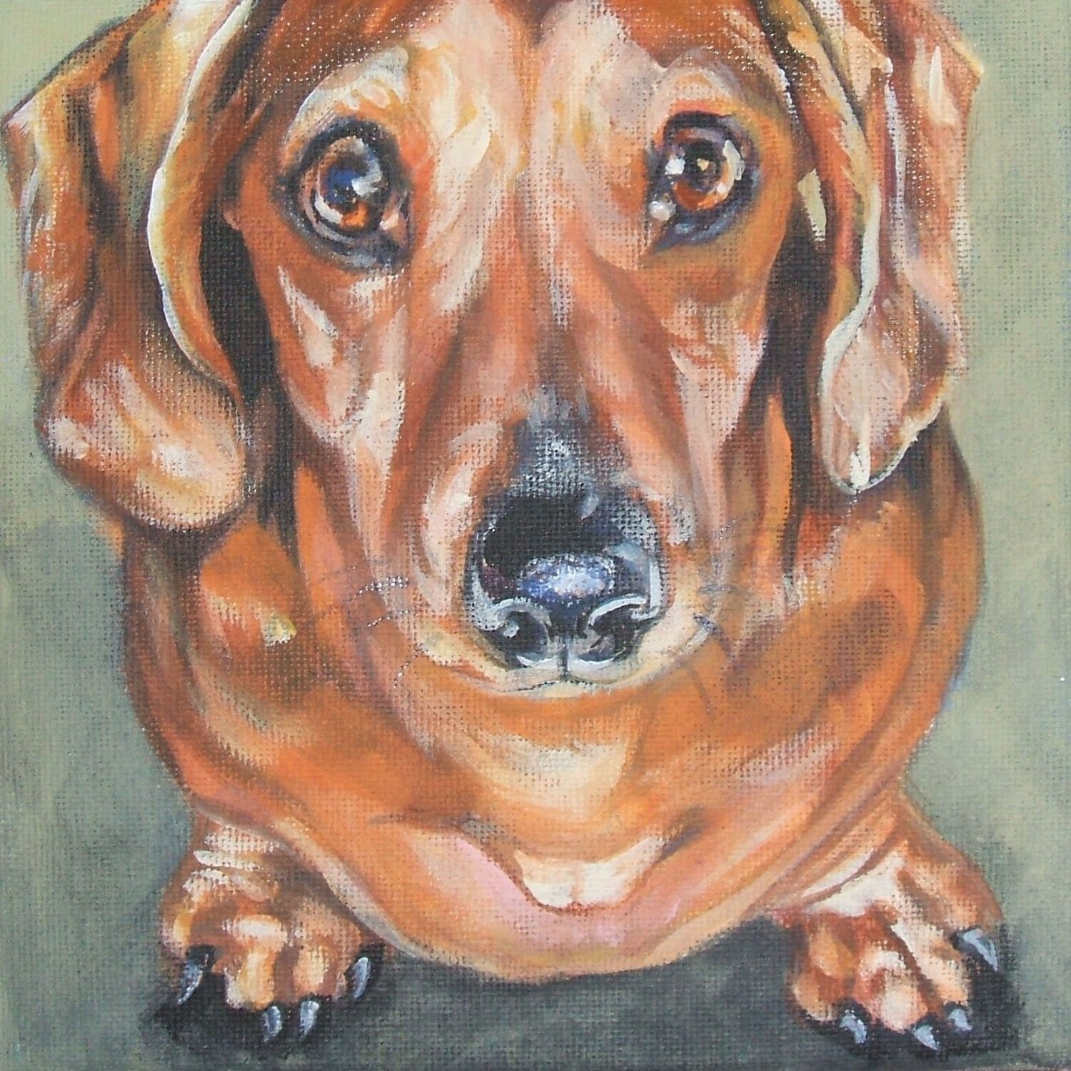 Портрет с собакой живопись