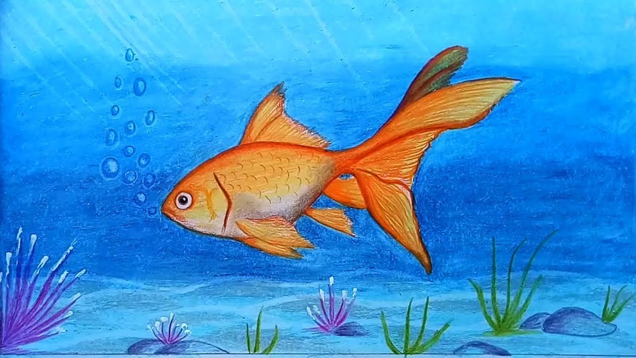 Рисование Золотая рыбка
