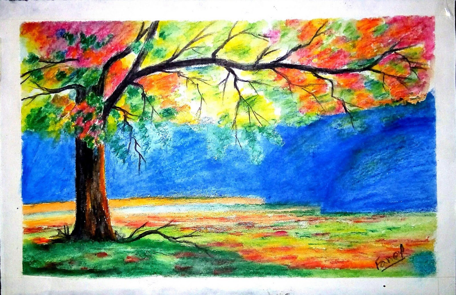 Рисовать пейзаж фломастерами