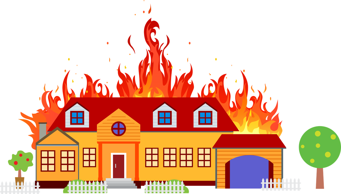 Дом горит для детей