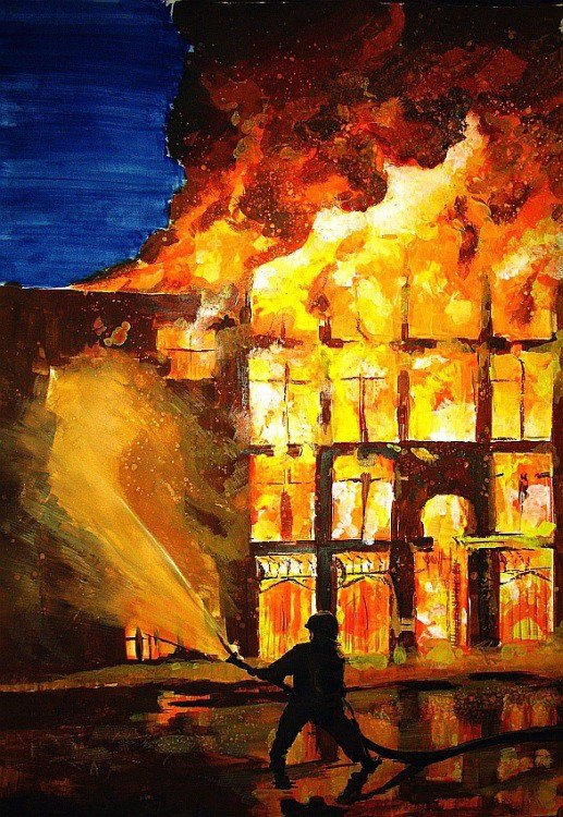 Пожар в живописи