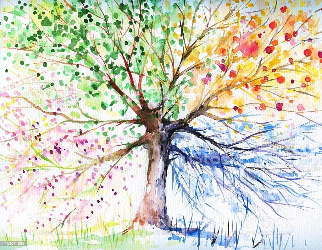 Рисование Весеннее дерево