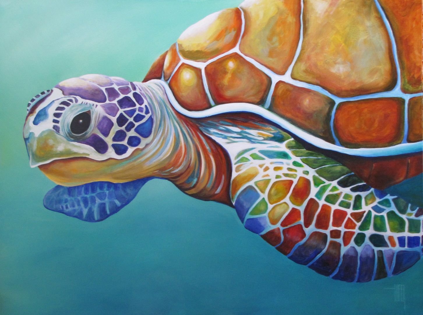 Морская черепаха арт