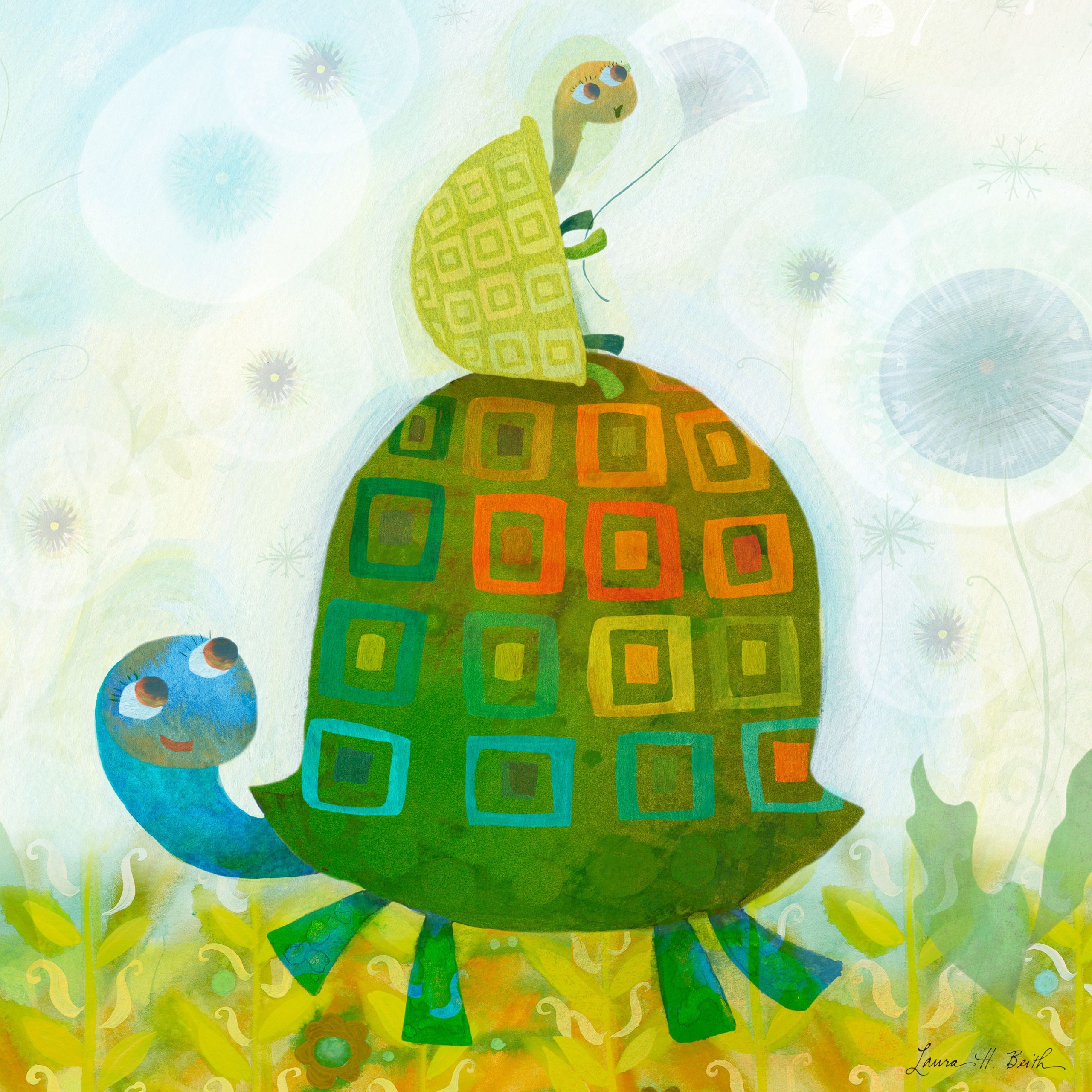 Рисование черепахи для детей