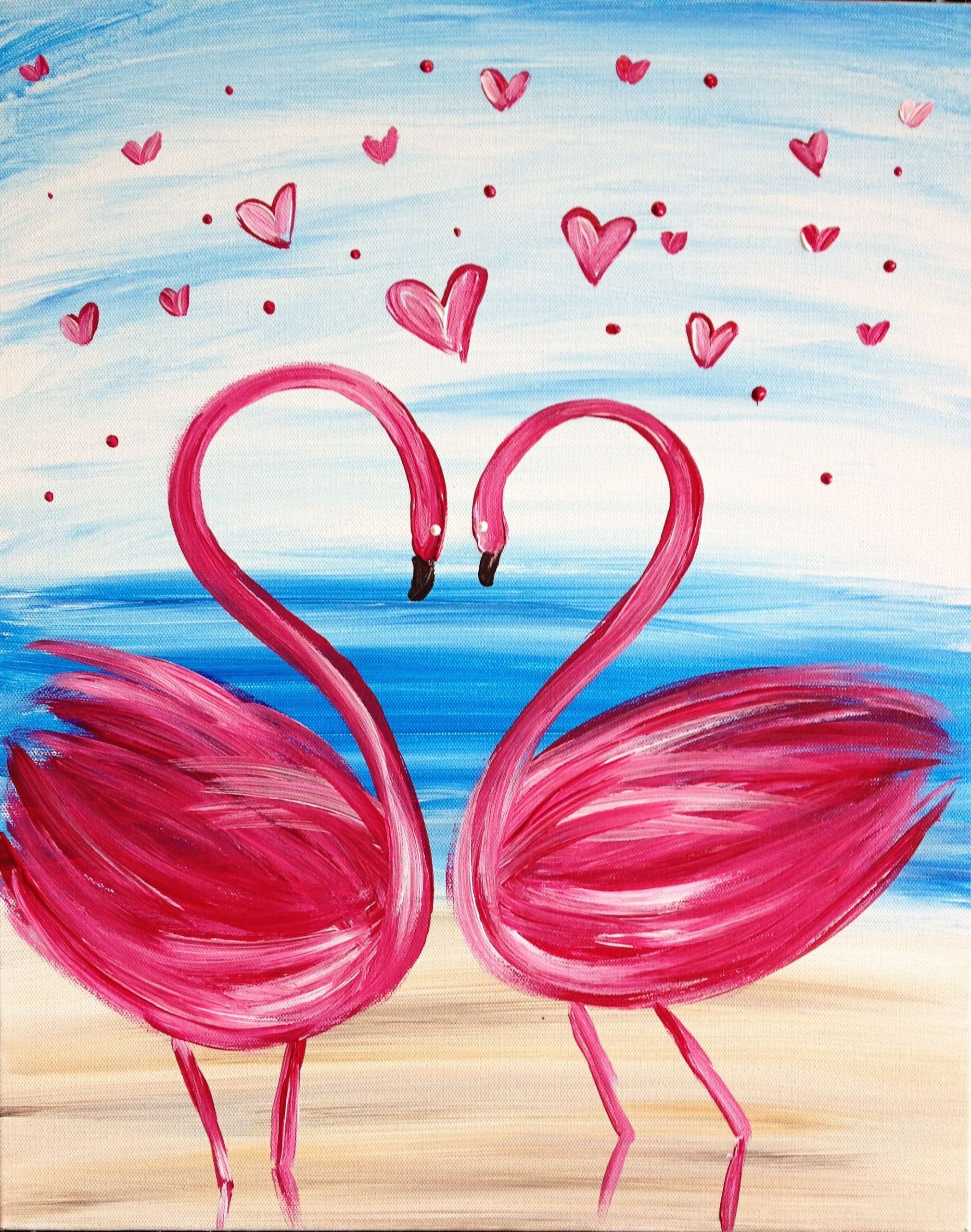 Фламинго сердце