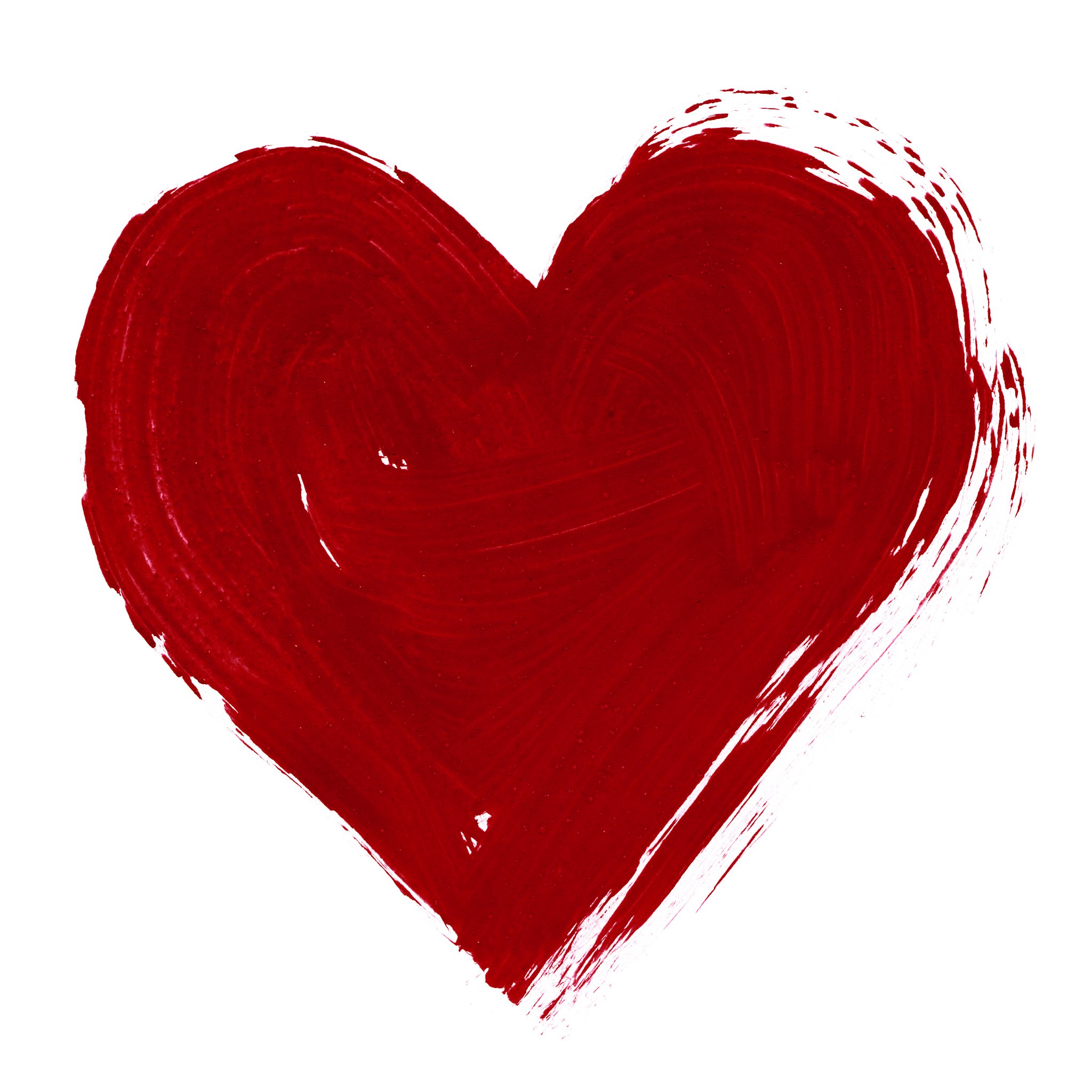 Сердце красное нарисованное