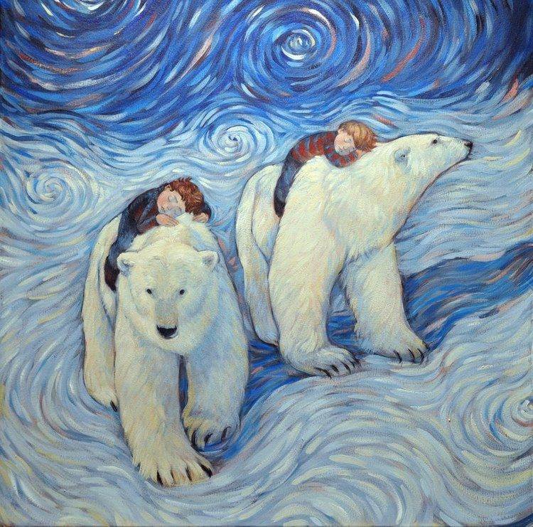 Белый медведь рисунок