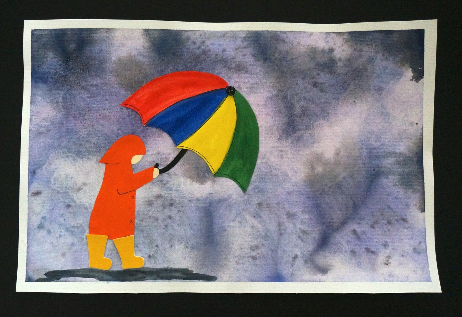 Рисование с детьми дождь