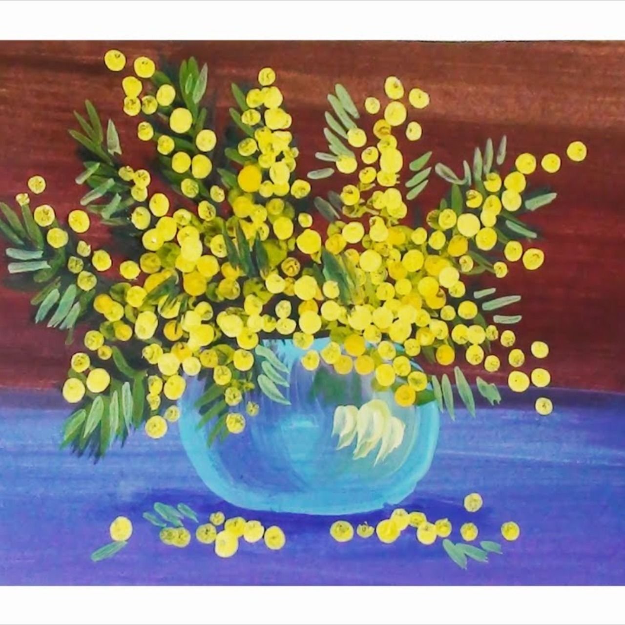 Правополушарное рисование для детей цветы в вазе