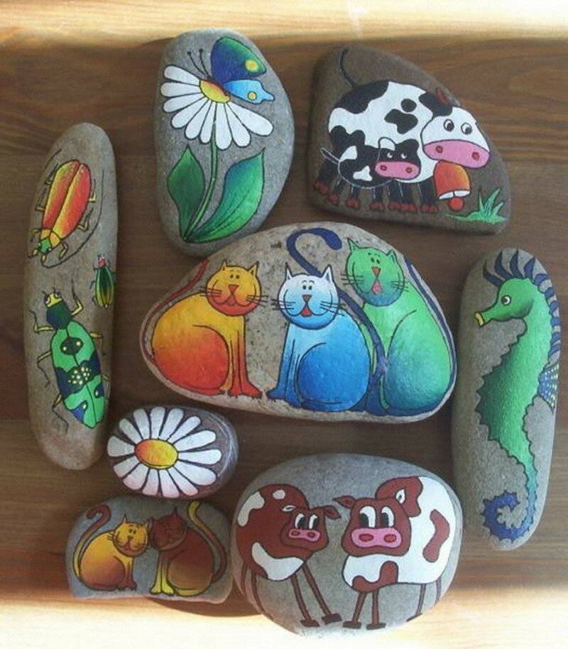 Рисование на камнях для детей