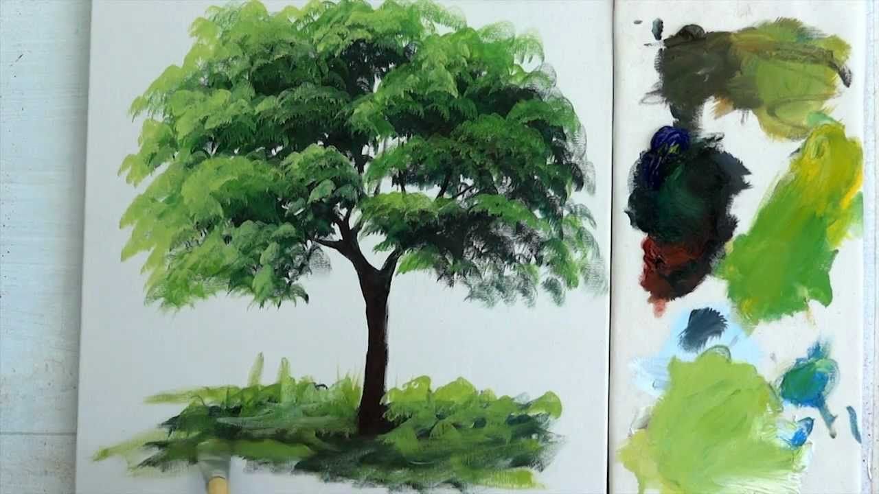 Рисуем дерево красками