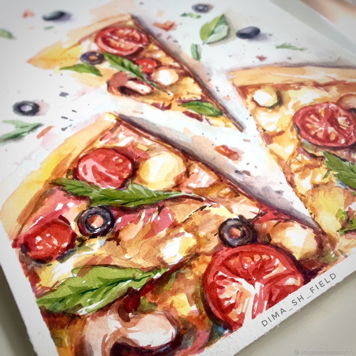 Пицца картина маслом