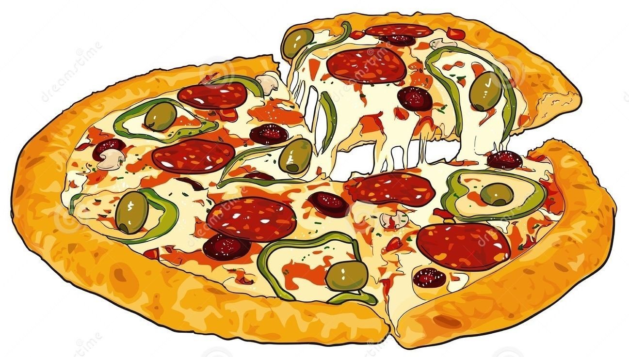 Реалистичный кусок пиццы