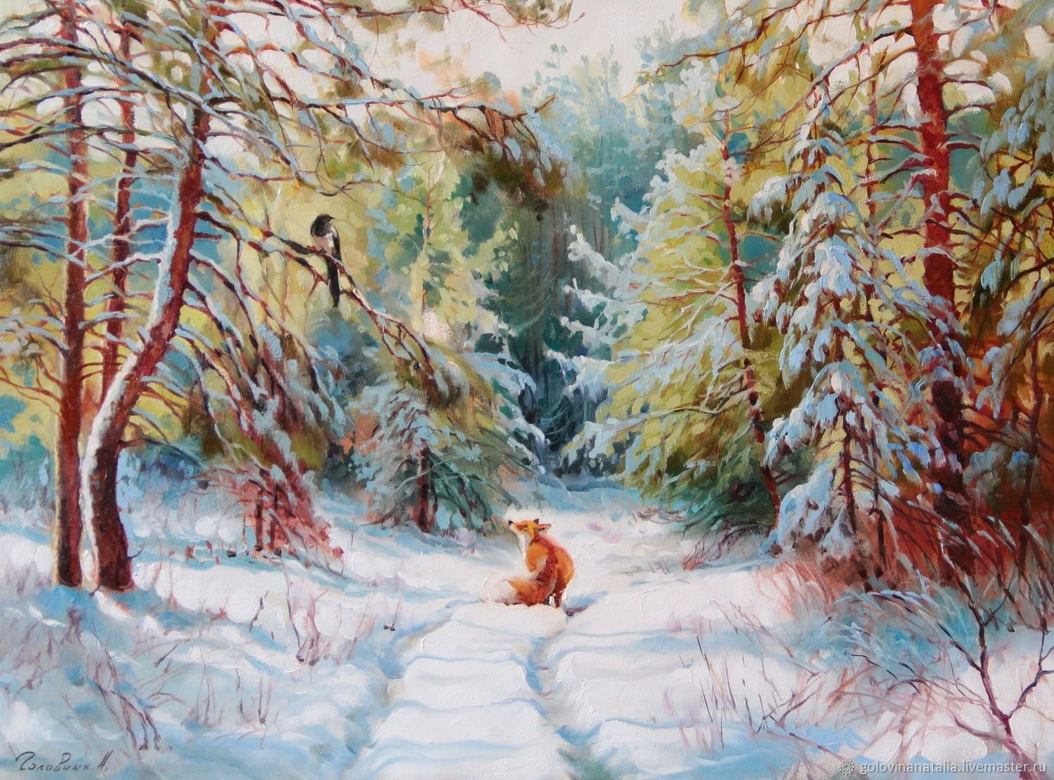 Наталья Головина картины зимний пейзаж