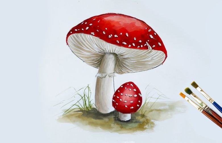 Нарисованный гриб из СССР