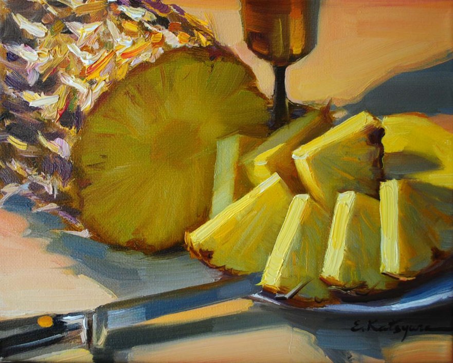 Елена Кацура живопись фрукты