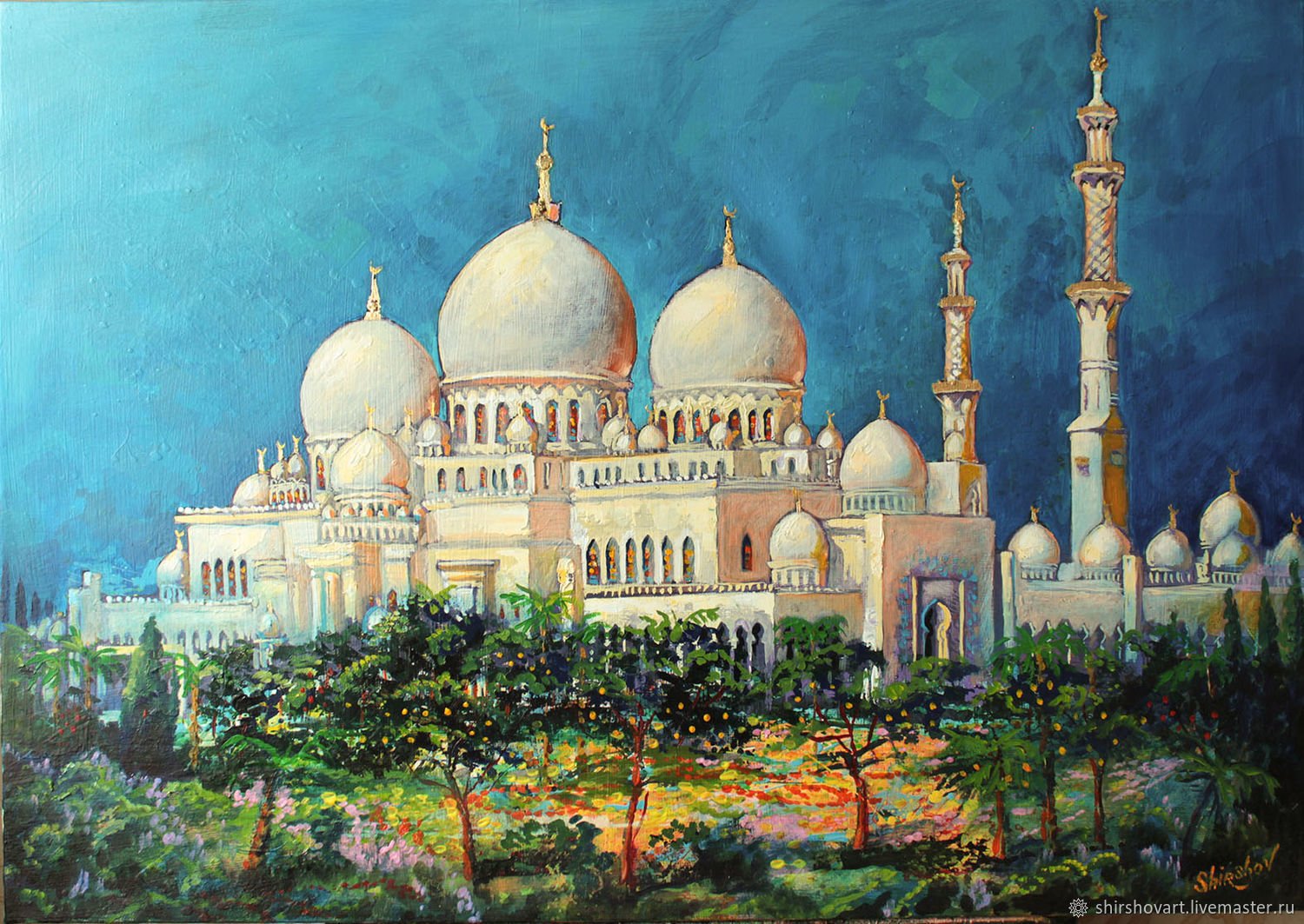 Картина в мечети в Абу Даби