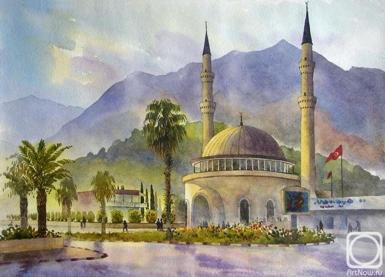 Пейзаж с мечетью
