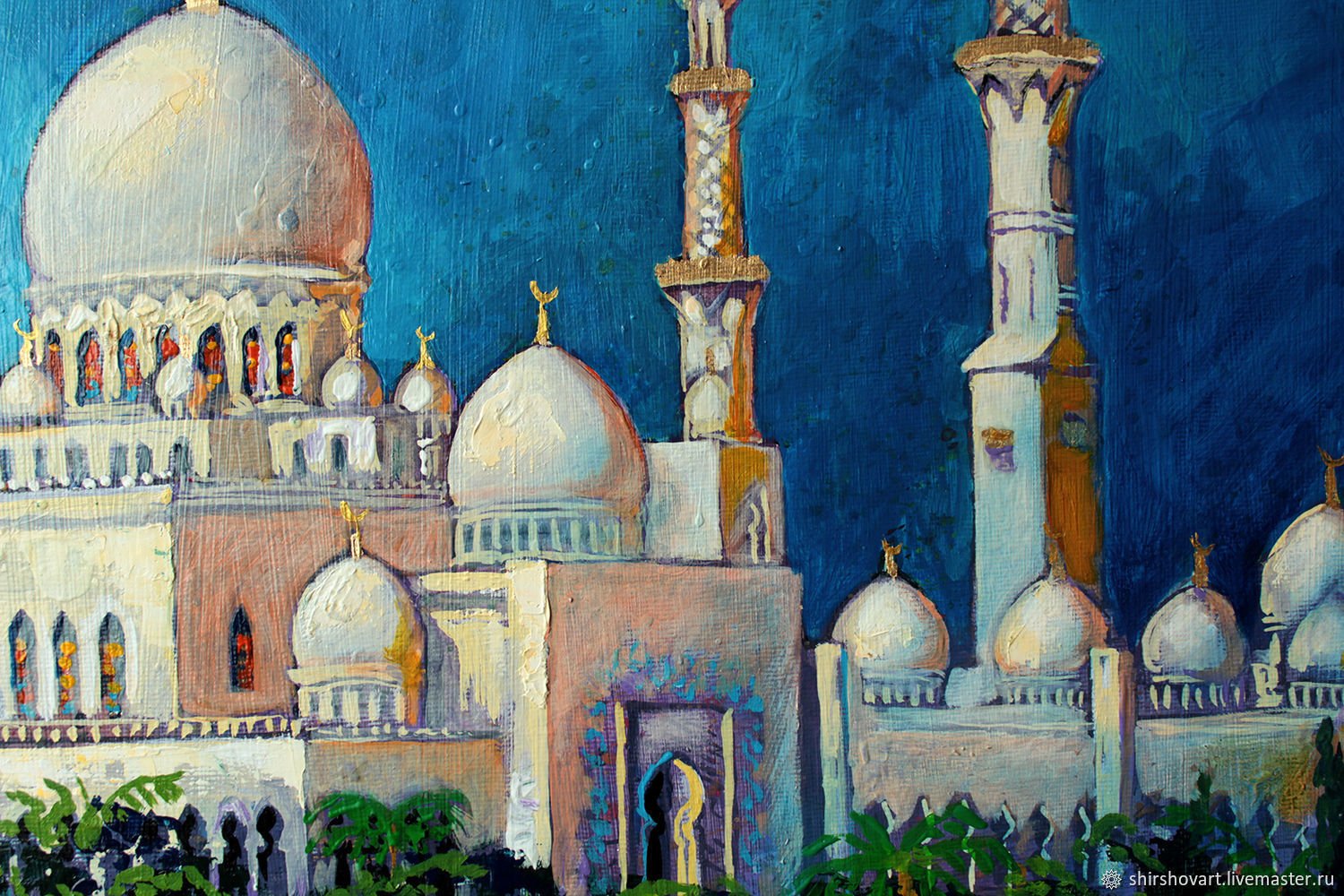 Картина белая мечеть Абу Даби