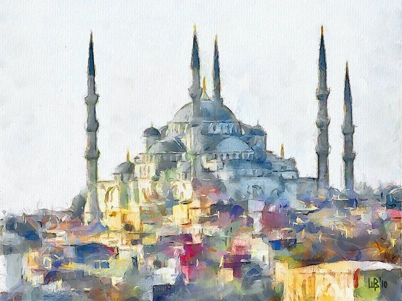 Стамбул голубая мечеть арт