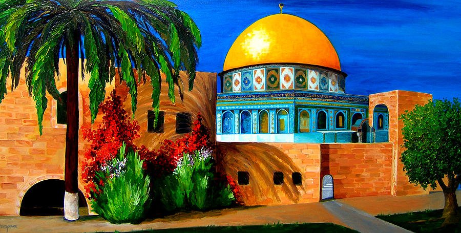 Мечеть картина красками