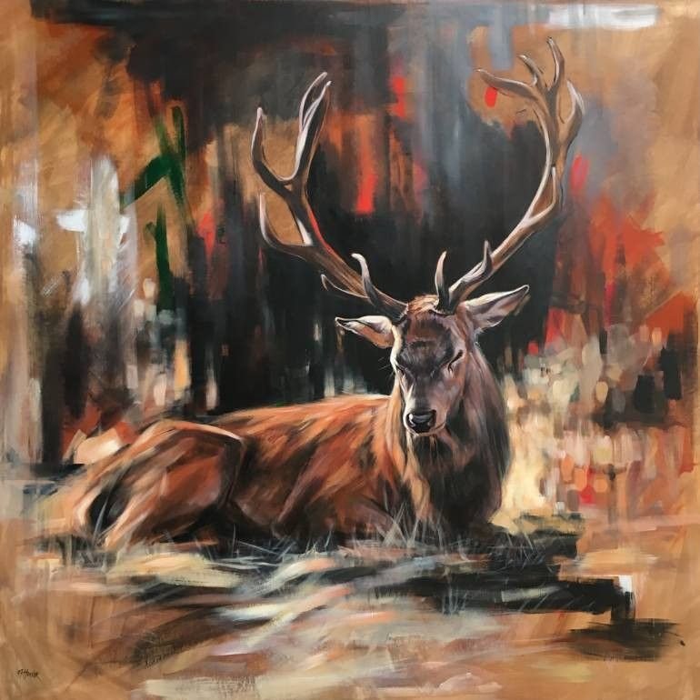 Рисунок оленя маслом (44 фото) скачать бесплатно
