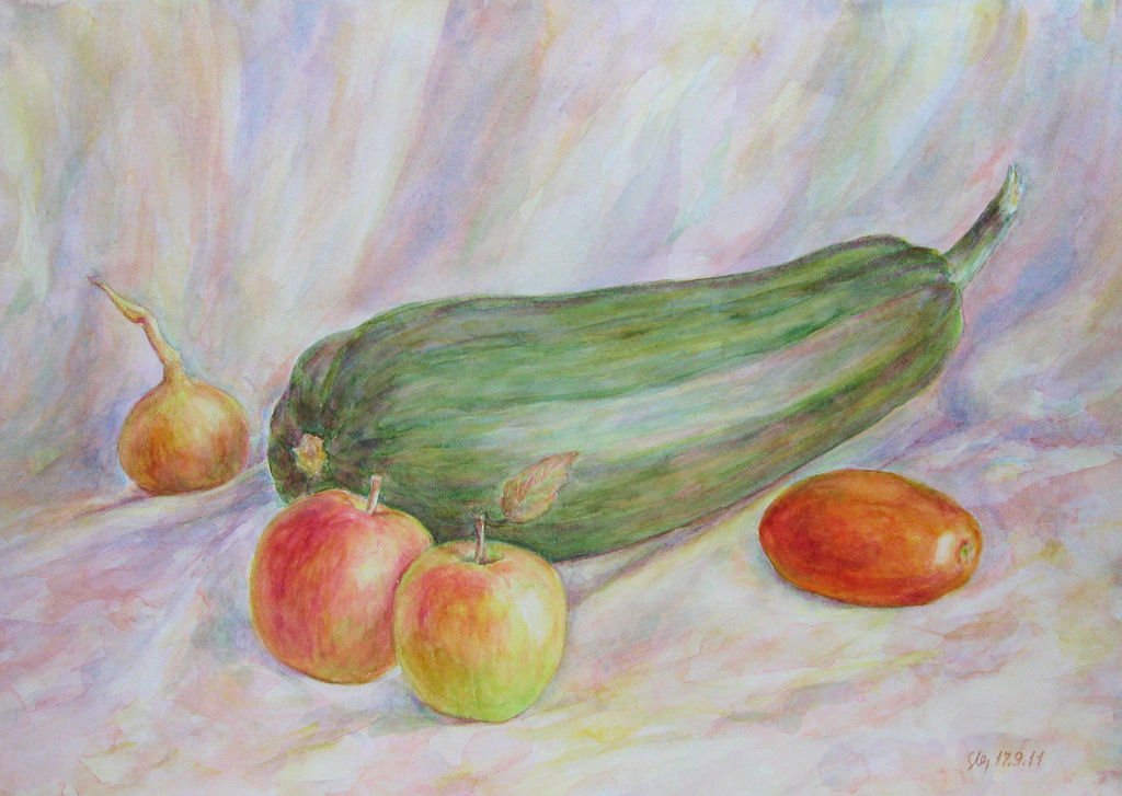Рисование с натуры овощи