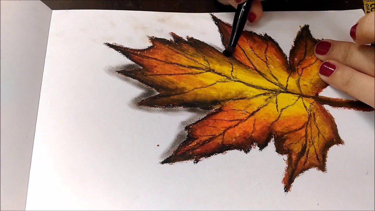 Осенние листья пастелью
