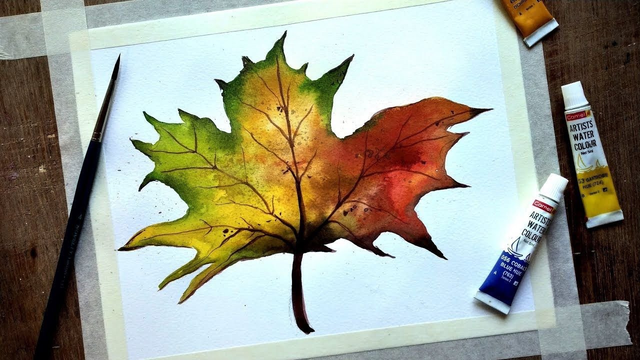 Рисунки красками на большом листе