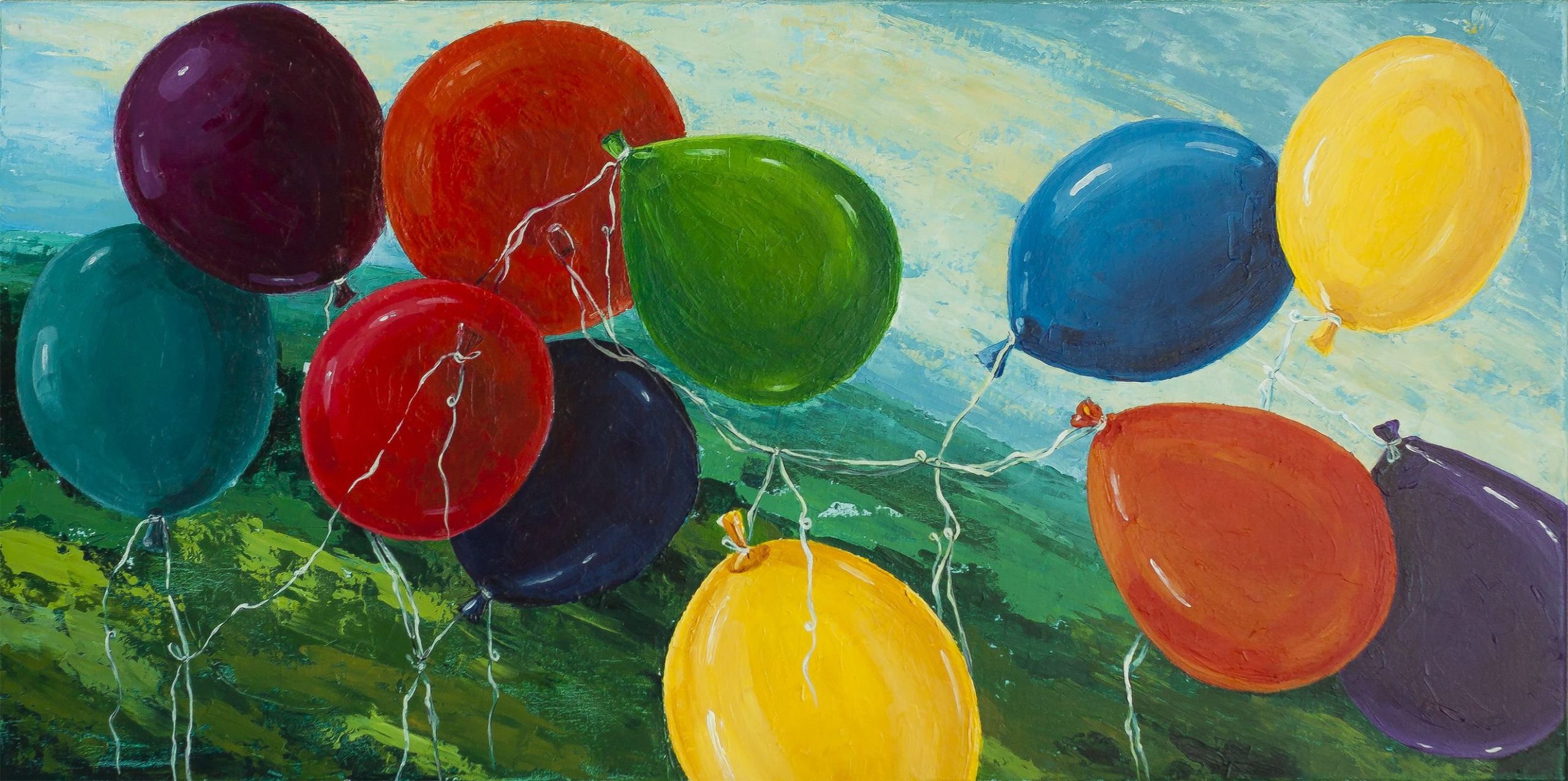 Воздушные шарики в живописи