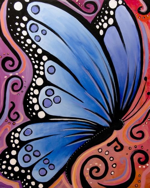 Бабочки рисование акриловыми красками