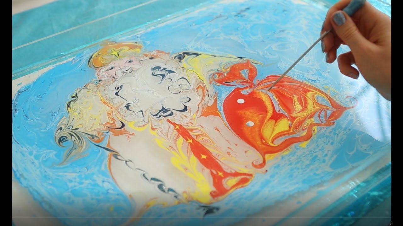 Рисование на воде суминагаши
